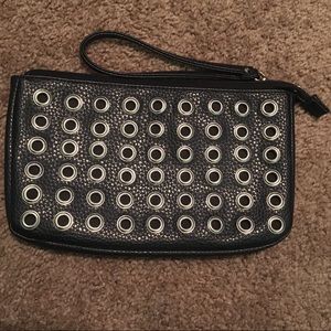 Studded Black Clutch